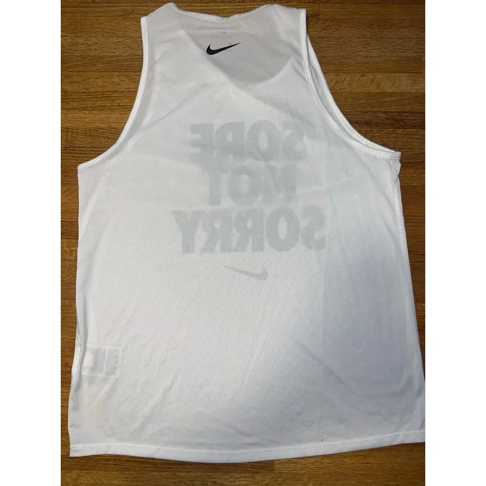 Nike Dri-Fit Woman Sore Not Sorry Light White Black Graphic‎ Tank Top Size Small - Picture 6 of 6